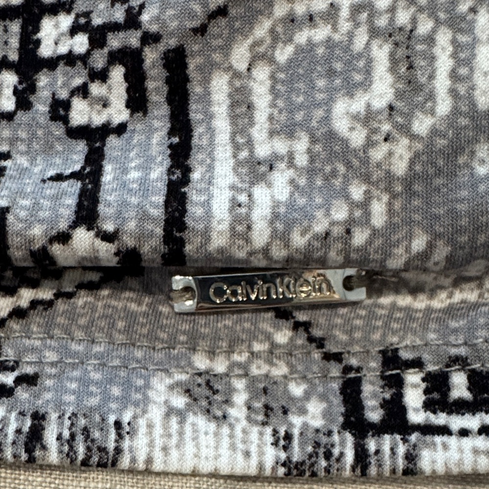 Calvin Klein Women's Gray Patterned Top -M - Picture 4 of 6